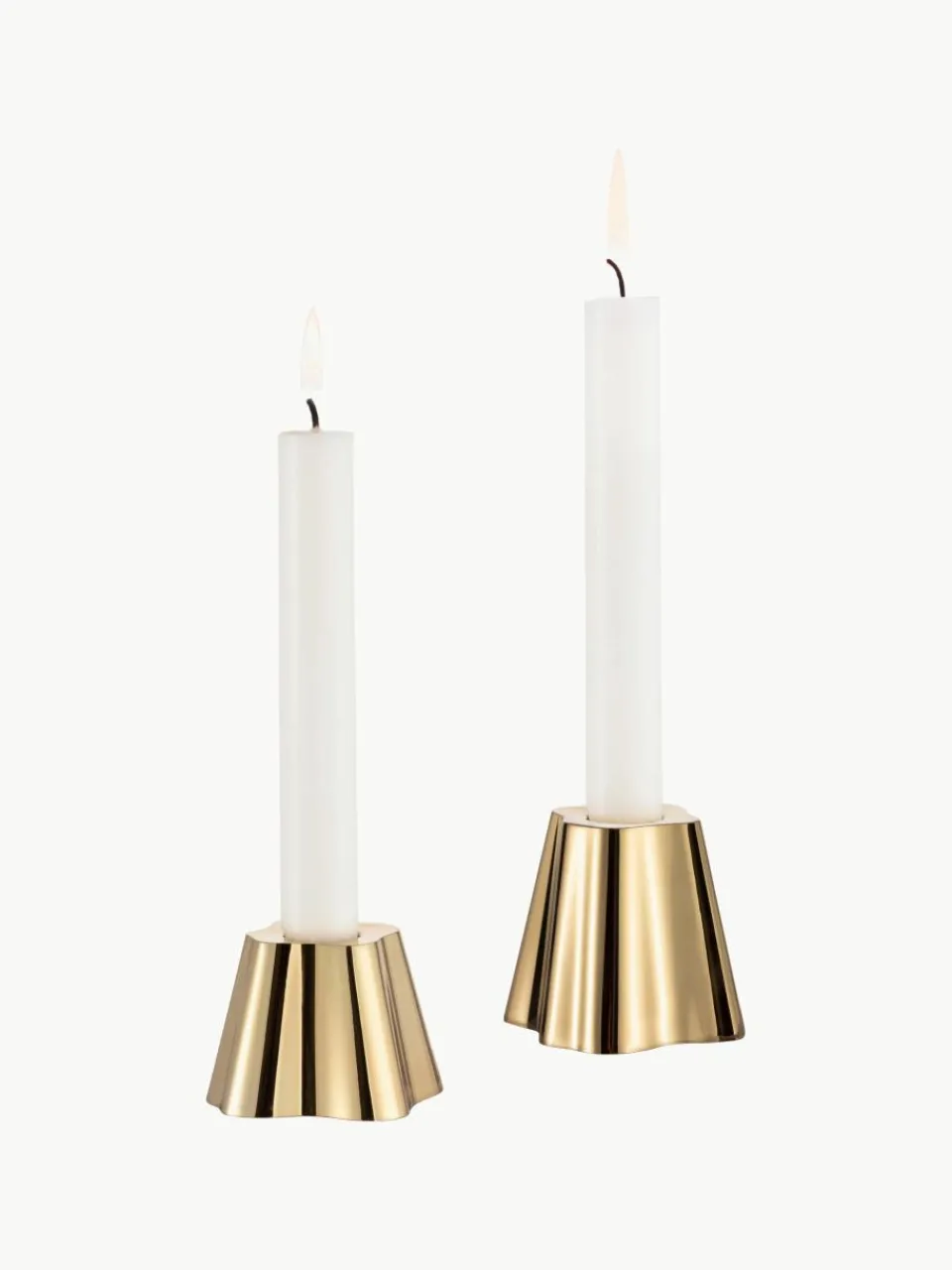 Kandelaars Alvaro Aalto van messing, set van 2^iittala Hot