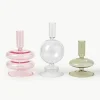 Kandelaars Clea in organische vorm, set van 3^Westwing Collection Fashion