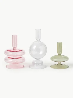 Kandelaars Clea in organische vorm, set van 3^Westwing Collection Fashion