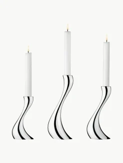 Kandelaars Cobra van edelstaal, set van 3^GEORG JENSEN Fashion