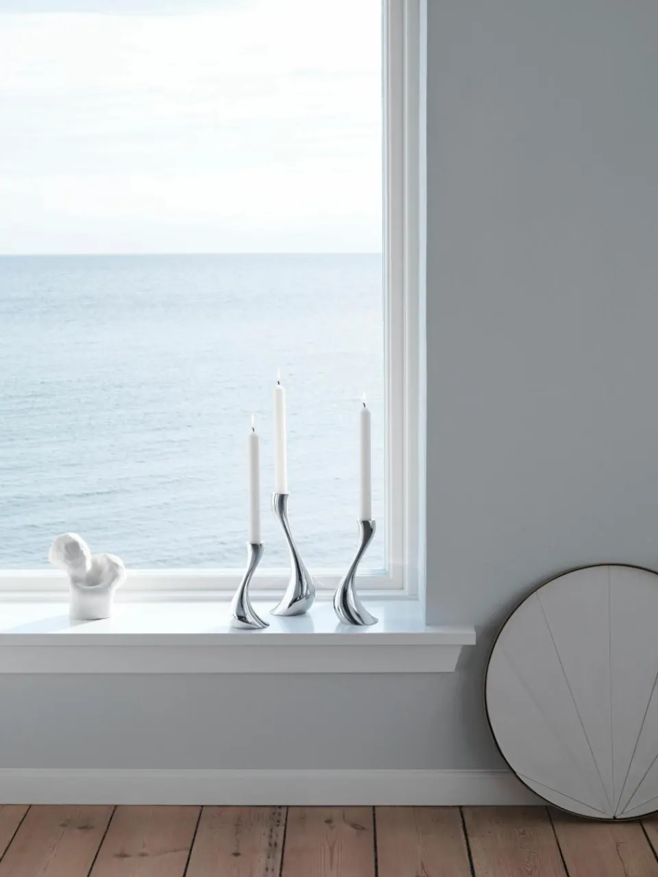 Kandelaars Cobra van edelstaal, set van 3^GEORG JENSEN Fashion