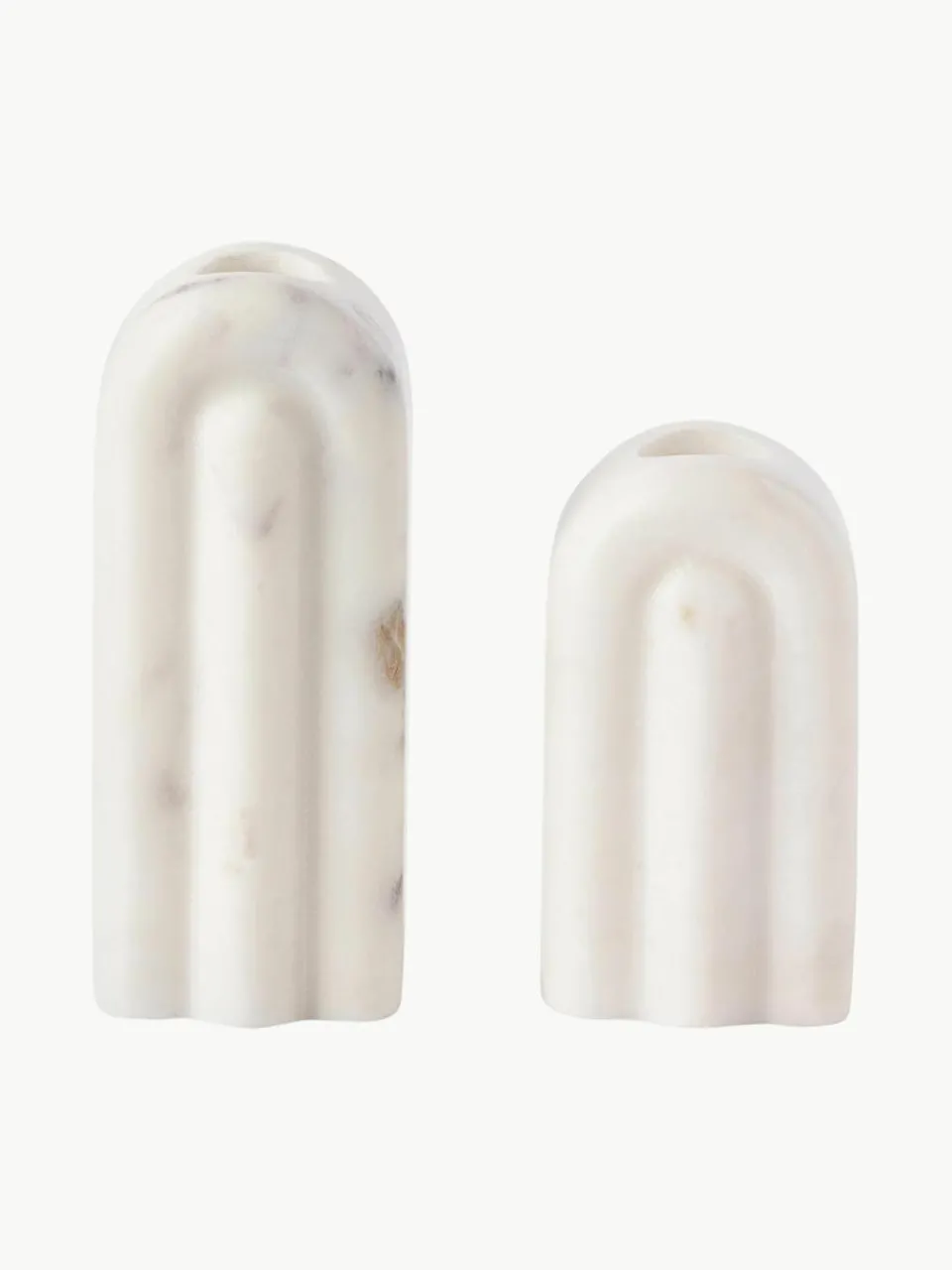 Kandelaars Malie uit marmer, set van 2^Westwing Collection Discount