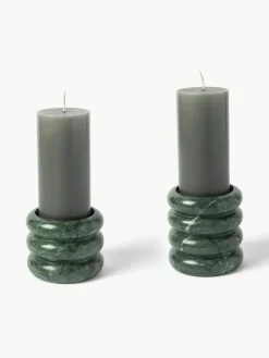 Kandelaars Orta uit marmer, set van 2^Westwing Collection Online