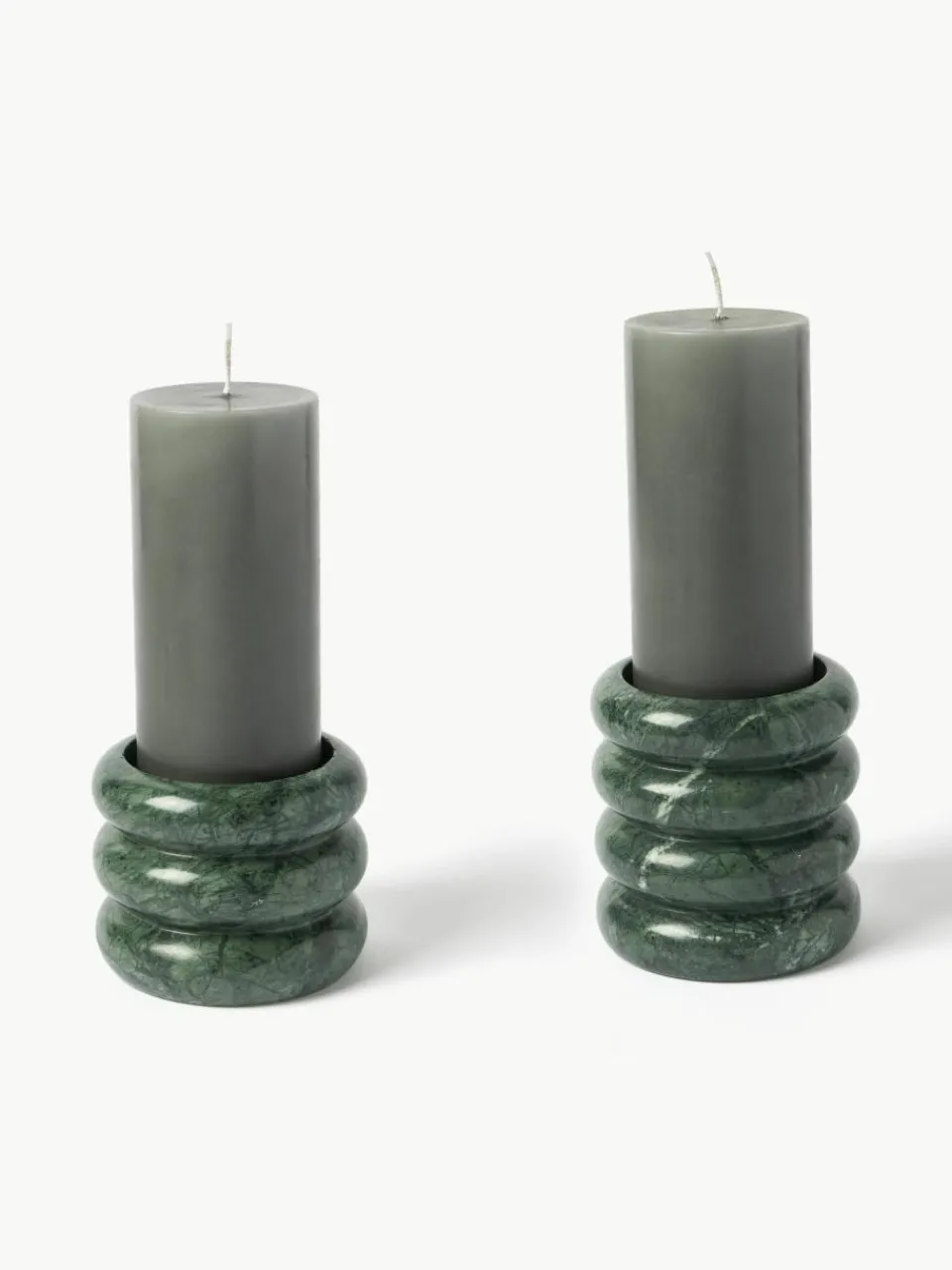 Kandelaars Orta uit marmer, set van 2^Westwing Collection Online