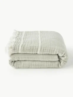 Katoenen bedsprei Kailani met franjes^Westwing Collection Outlet