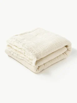 Katoenen bedsprei Kailani met franjes^Westwing Collection Online