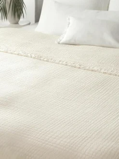 Katoenen bedsprei Kailani met franjes^Westwing Collection Online