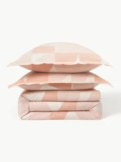 Katoenen dekbedovertrek Elinor met geometrisch patroon^Westwing Collection Clearance