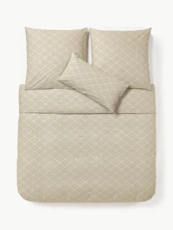 Katoenen dekbedovertrek Milano met grafisch patroon^Westwing Collection Outlet