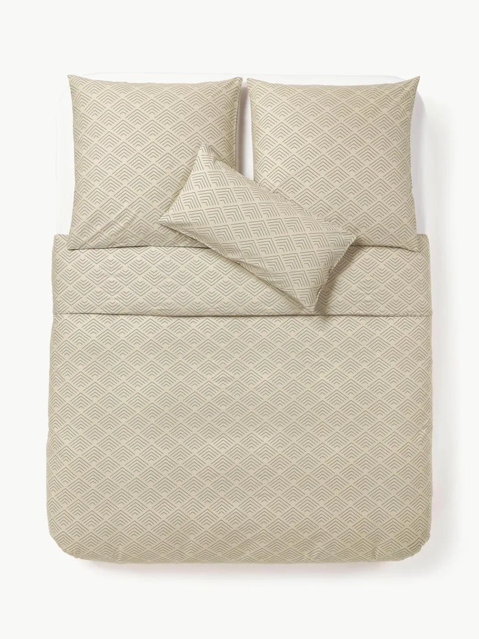Katoenen dekbedovertrek Milano met grafisch patroon^Westwing Collection Outlet