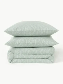 Katoenen dekbedovertrek Milano met grafisch patroon^Westwing Collection Hot