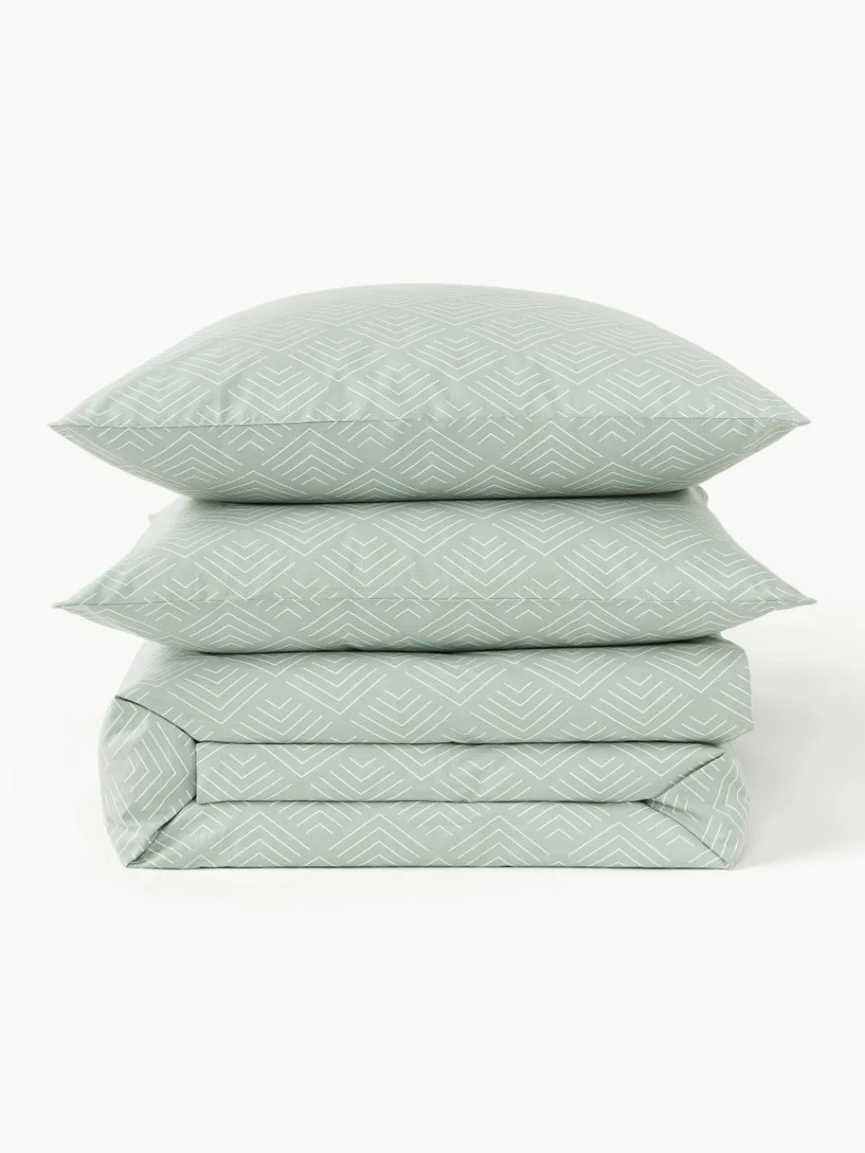 Katoenen dekbedovertrek Milano met grafisch patroon^Westwing Collection Hot