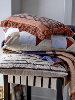 Katoenen kussen Galia met franjes^Bloomingville Discount