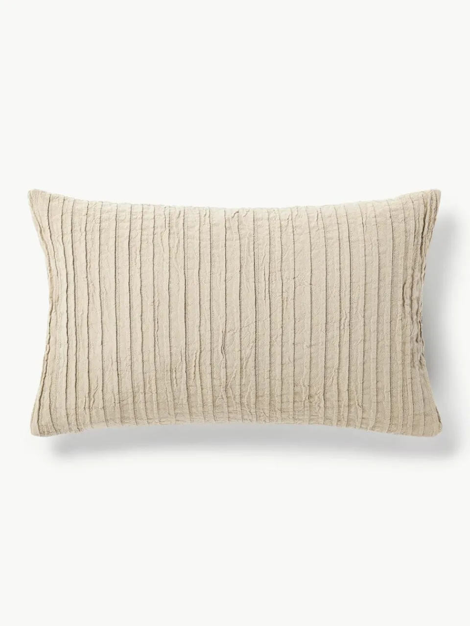 Katoenen kussenhoes Artemis met plissé-patroon^Westwing Collection Best