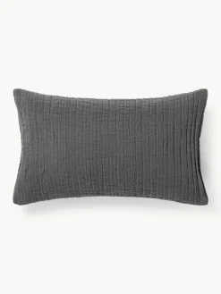 Katoenen kussenhoes Artemis met plissé-patroon^Westwing Collection Fashion