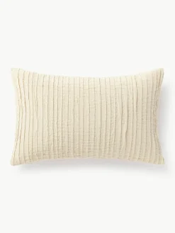 Katoenen kussenhoes Artemis met plissé-patroon^Westwing Collection Outlet