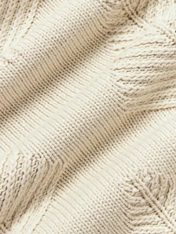 Katoenen kussenhoes Beryl met winters motief^Westwing Collection Clearance