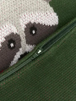 Katoenen kussenhoes Buddy met winters motief^Westwing Collection Sale