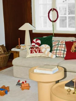 Katoenen kussenhoes Buddy met winters motief^Westwing Collection Outlet