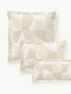 Katoenen kussenhoes Elinor met geometrisch patroon en opstaande zoom^Westwing Collection Discount