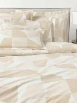 Katoenen kussenhoes Elinor met geometrisch patroon en opstaande zoom^Westwing Collection Discount