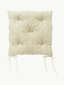 Katoenen kussenhoes Nira met winters motief^Westwing Collection Outlet