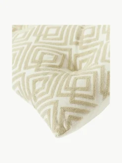 Katoenen kussenhoes Nira met winters motief^Westwing Collection Outlet