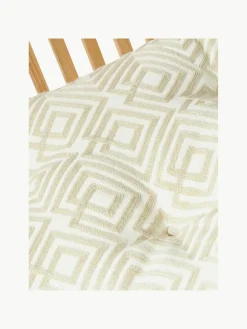 Katoenen kussenhoes Nira met winters motief^Westwing Collection Outlet