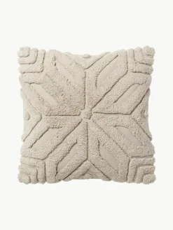 Katoenen kussenhoes Nira met winters motief^Westwing Collection Hot