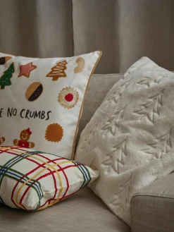 Katoenen kussenhoes Noja met chenille ruitpatroon^Westwing Collection Discount