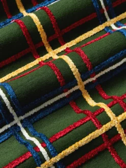 Katoenen kussenhoes Noja met chenille ruitpatroon^Westwing Collection Outlet