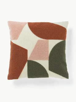 Katoenen kussenhoes Nomi met abstracte decoratie^Westwing Collection Online