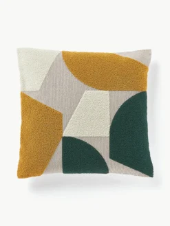Katoenen kussenhoes Nomi met abstracte decoratie^Westwing Collection Sale