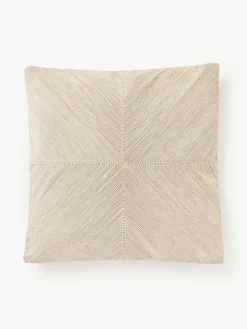 Katoenen kussenhoes Rino met structuurpatroon^Westwing Collection Sale