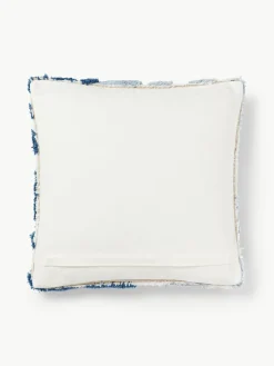 Katoenen kussenhoes Sela met getuft plantenmotief^Westwing Collection New