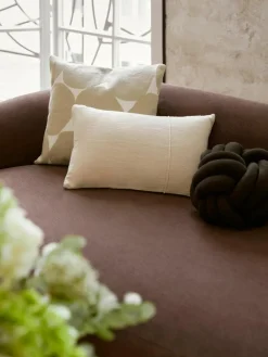 Katoenen kussenhoes Terre met decoratieve naad^Westwing Collection Discount