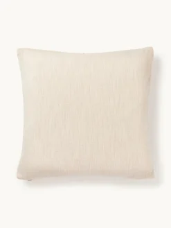 Katoenen kussenhoes Terre met decoratieve naad^Westwing Collection Best