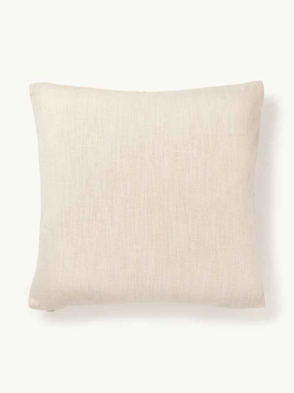 Katoenen kussenhoes Terre met decoratieve naad^Westwing Collection Best