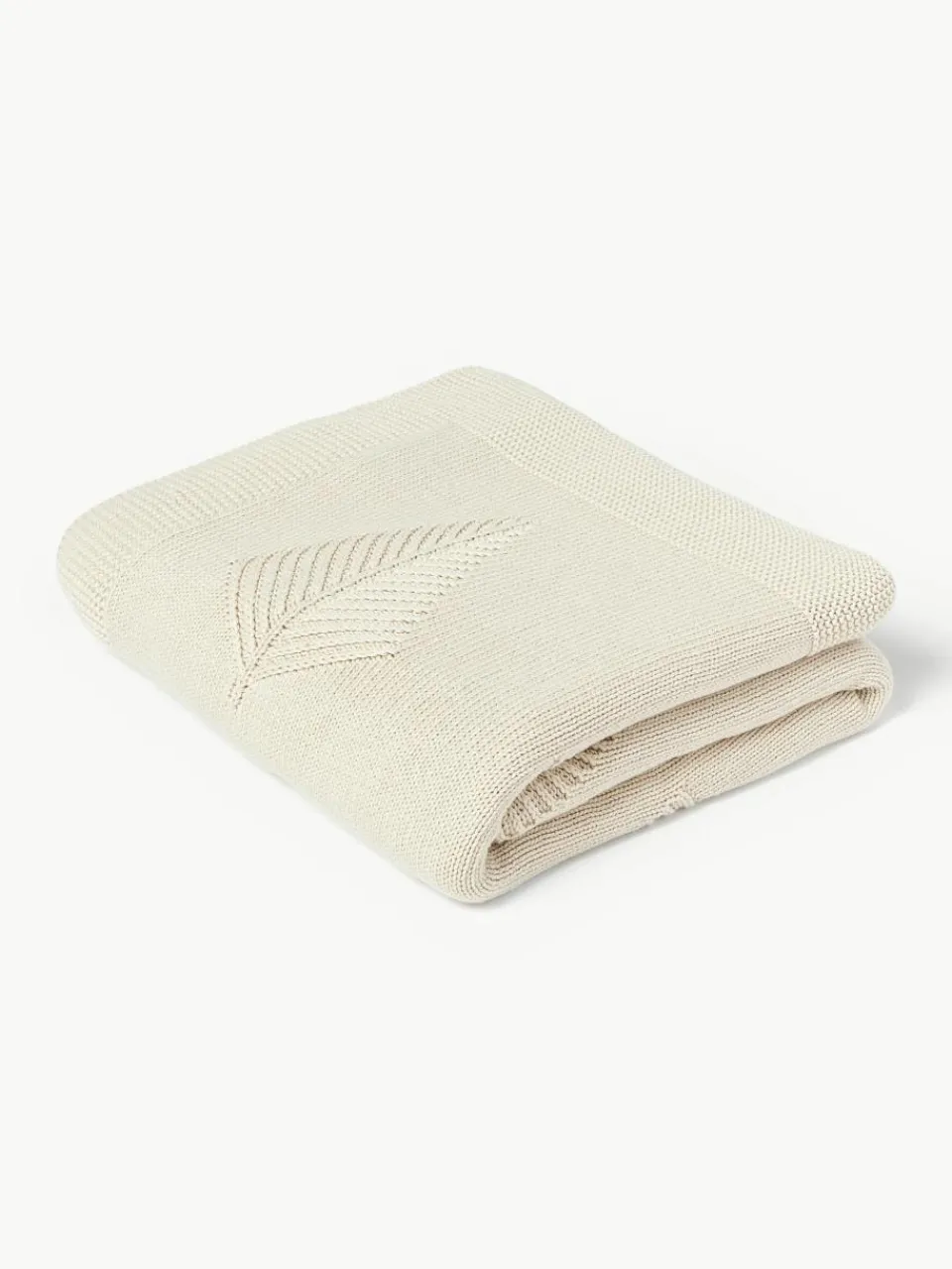 Katoenen plaid Beryl met winters motief^Westwing Collection Sale