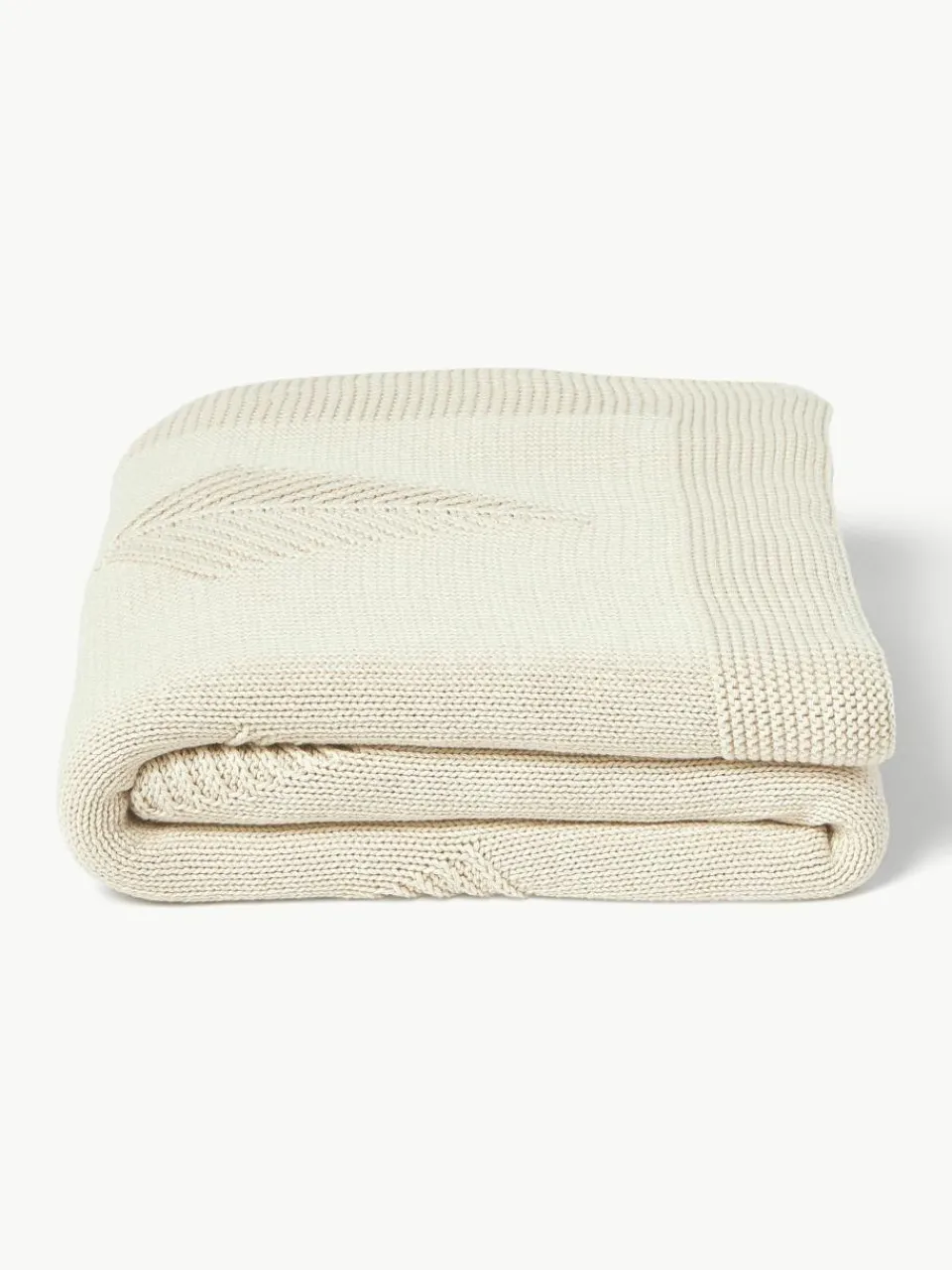 Katoenen plaid Beryl met winters motief^Westwing Collection Sale