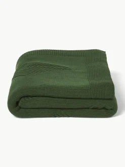 Katoenen plaid Beryl met winters motief^Westwing Collection Online