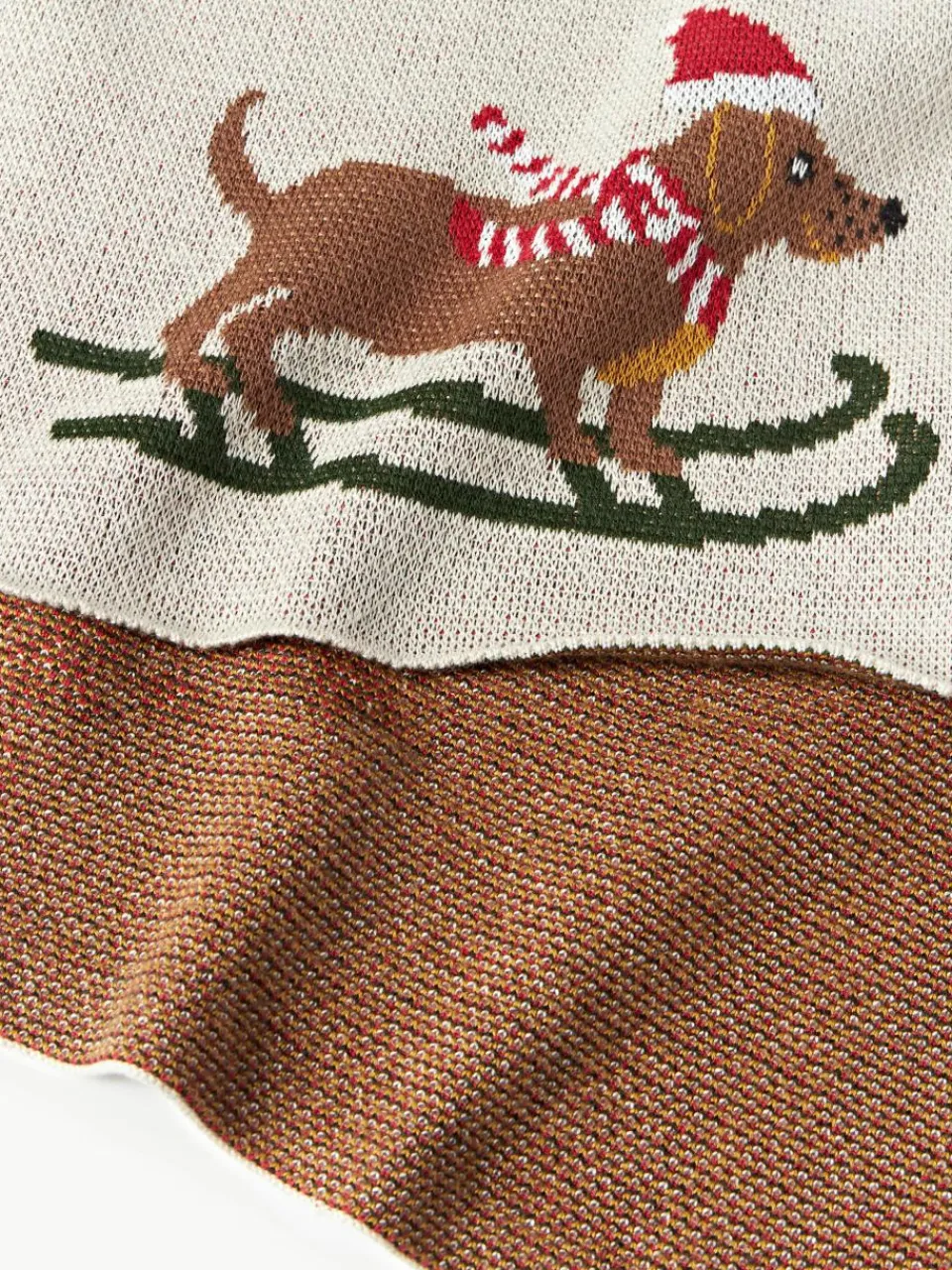 Katoenen plaid Buddy met winters motief^Westwing Collection Sale