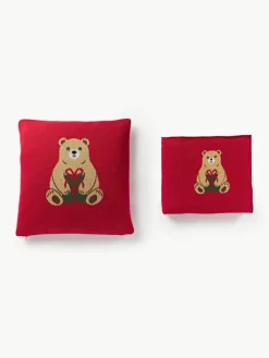Katoenen plaid Buddy met winters motief^Westwing Collection Fashion