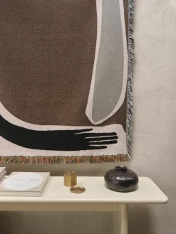 Katoenen plaid Pose met franjes^ferm LIVING New