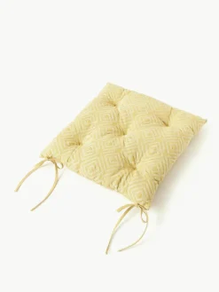 Katoenen zitkussen Sevil met grafische decoratie, 2 stuks^Westwing Collection Outlet