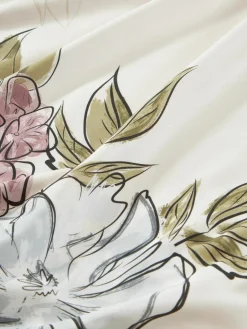 Katoenensatijnen dekbedovertrek Margot met bloemenprint^Westwing Collection Online