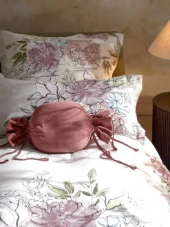 Katoenensatijnen dekbedovertrek Margot met bloemenprint^Westwing Collection Online