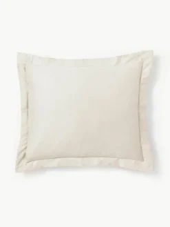 Katoenensatijnen kussenhoes Margot met bloemenprint^Westwing Collection Sale