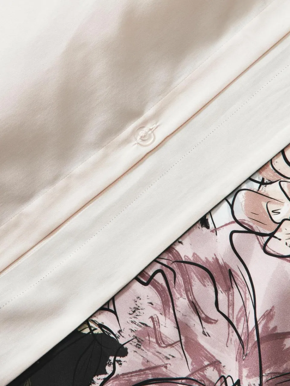 Katoenensatijnen kussenhoes Margot met bloemenprint^Westwing Collection Hot