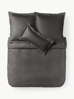 Katoensatijnen dekbedovertrek Premium^Westwing Collection Outlet